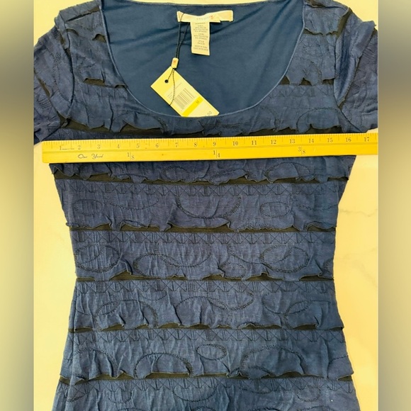 Studio M NWT Navy Ruffle Mini Dress, Medium - Picture 5 of 6